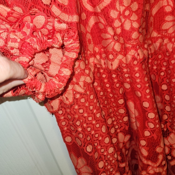 Parker Off The Shoulder Lace Dress Size 4 - Picture 6 of 14